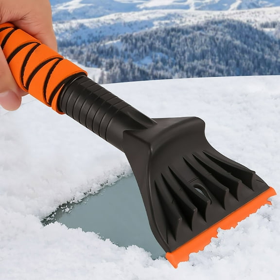 BAOPAI Winter Car Snow Removal Shovel with Ergonomic Sponge HandleMultifunctional Aluminum Alloy Tool for Effortless Ice and Snow CleaningSafe on Vehicle Surfaces