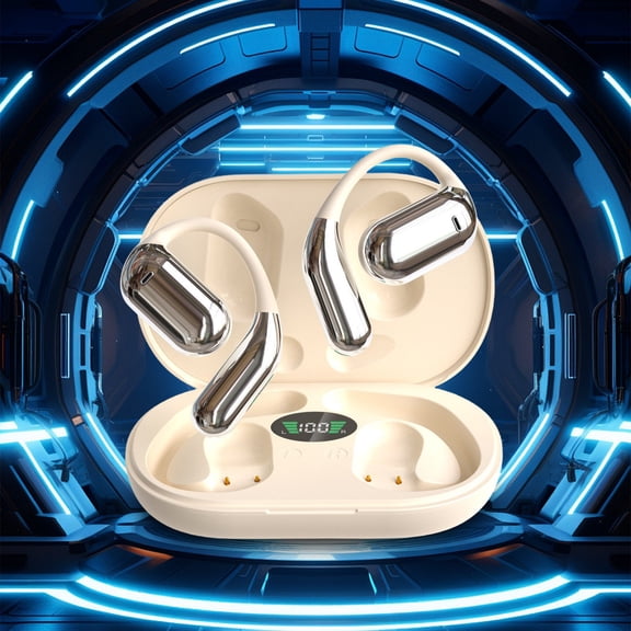 BAOPAI Wireless Open Ear Bluetooth Headphones with Noise Reduction and Long Battery Life for Sports and Daily Use