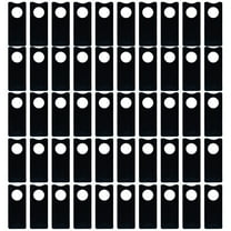 BAOQIN 100 Pcs Plastic Plant Hanging Tree Tags,Waterproof Adjustable Nursery Garden Stakes Markers Reusable Flower Signs with Colorful Outdoor Plants Tags Black