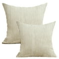 thumbnail image 1 of BAOQIN 20" X 20" Navy Blue Striped Polyester Throw Pillow (Set of 2) - Modern Contemporary Transitional Design for Home Decor Clearance Sale!, 1 of 9