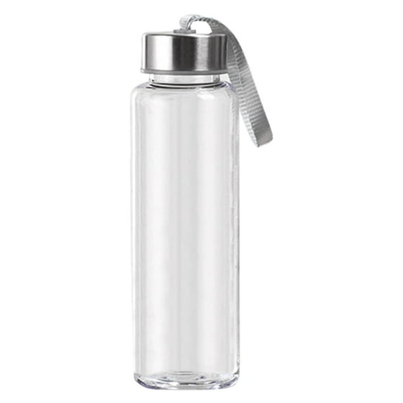 BAOQIN 300/400/501Ml Refillable Plastic Juice Bottles,Reusable Bulk Beverage Containers with Lids for Juice, Beverage (White 2)