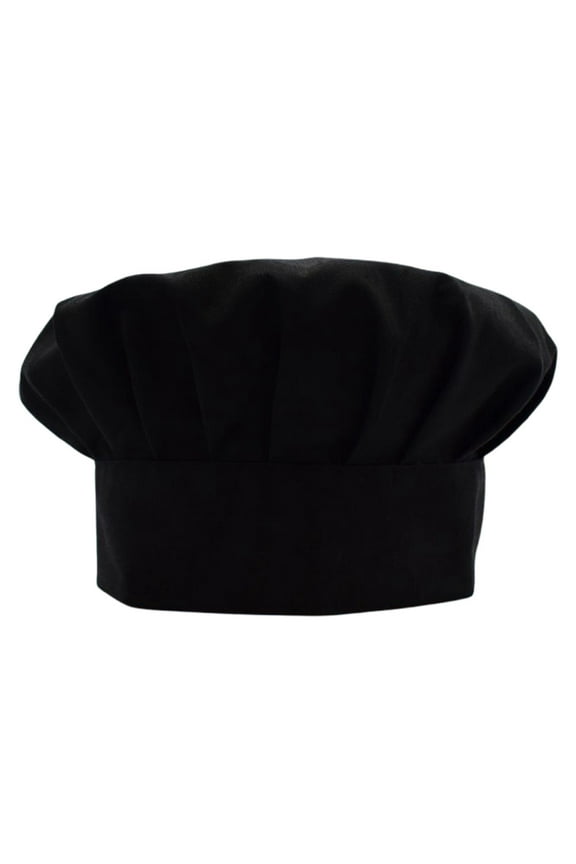 Adult Chef Hat Adult Adjustable Elastic Baker Kitchen Cooking Chef Cap for Adult/Kids For Kitchen (Black)