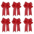 thumbnail image 1 of BAOQIN Big sale！ 6Pcs Christmas Bows - Large Decorative Burlap Bows 12" for Xmas Wreaths and Tree Ornaments - Perfect for Holiday Decorations, 1 of 7