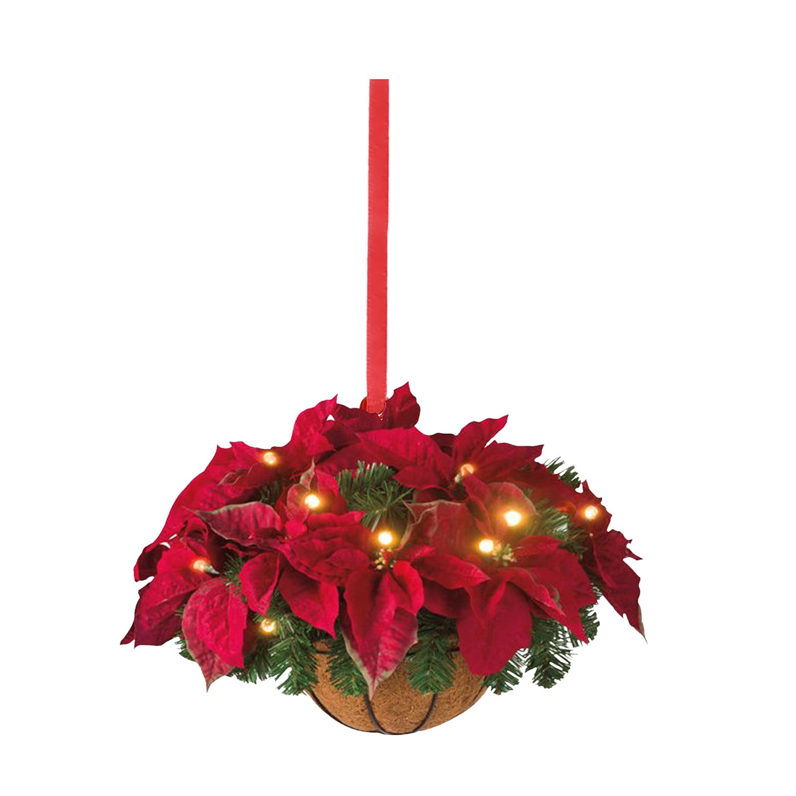 BAOQIN Christmas Deals！ Prelit Artificial Christmas Hanging Basket