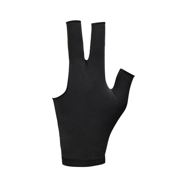 BAOQIN Finger Billiards Glove, Elastic Snooker Pool Cue Glovesor Billiard Shooters Snooker Cue Sport Left Hand Mittens for Both Men & Woman (Black)