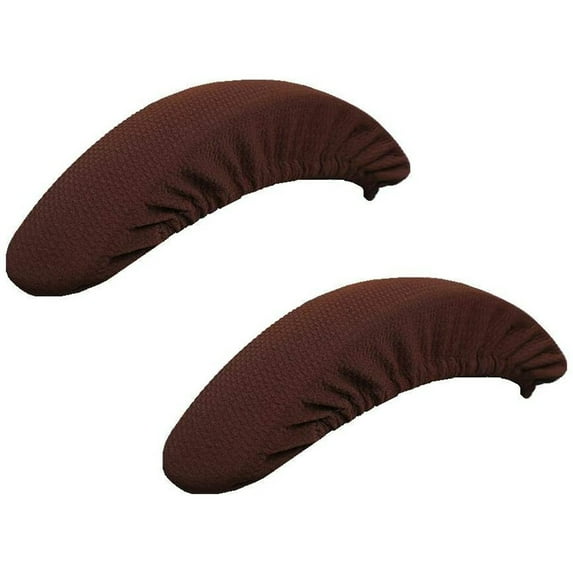 BAOQIN Office Chair Armrest Covers, Chair Gloves Washable Elastic Swivel Office Cover Armrest Gloves For Swivel Office Gaming Chair Wheelchair (Coffee)