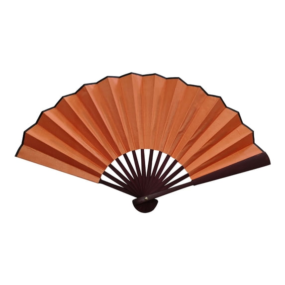 BAOQIN Red Bone Folding Fan, Folding Silk Hand Fan Tai Chi Kung Fu Foldable Hand Fans Performance Decoration for Diy Hand Painted Art Calligraphy Advertising (H)
