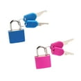 thumbnail image 1 of BAOQIN Small Suitcase Locks with 2 Keys, Small Padlocks for Locker, Mini Lock for Locker, Backpack, Suitcase, Travel Bags, Luggage, Diary, School Gym Locker I 2Pcs, 1 of 4