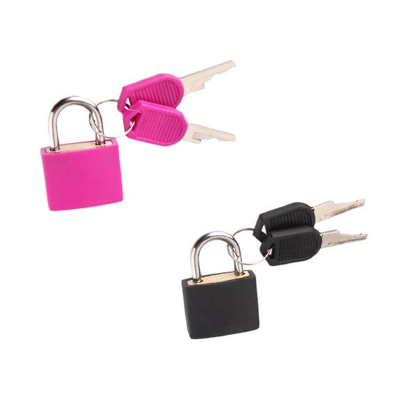 BAOQIN Small Suitcase Locks with 2 Keys, Small Padlocks for Locker, Mini Lock for Locker, Backpack, Suitcase, Travel Bags, Luggage, Diary, School Gym Locker N 2Pcs