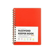 BAOQIN Spiral Password Keeper Book with Alphabetical Tabs,&nbsp;For Seniors, Password Notebook for Home or Office & Website Address Red