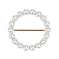 thumbnail image 1 of BAOQIN T-Shirt Clips,&nbsp;Scarf Ring Clip Pearl Brooch Pins,&nbsp;Clothes Corner Knotted Button&nbsp;Fashion Alloy Pearl Rhinestone Circle Clip Buckle Round Shirt Silk Scarf （Golden 2), 1 of 6