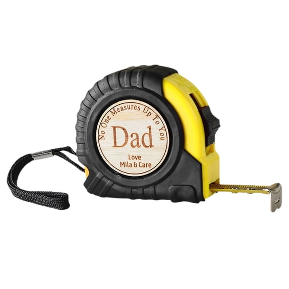 BAOQIN Tape Measure, Personalized Father'S Day Tape Measure Gift,Christmas Birthday Gift From Son Daughter tool Gifts (Yellow)