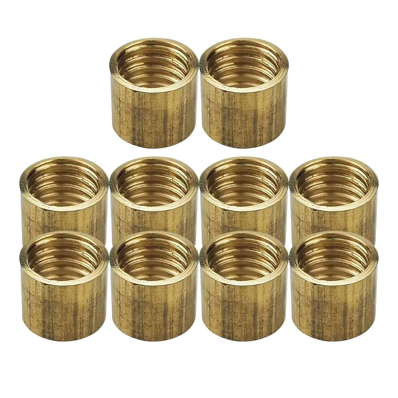 BAOSITY 10 Pieces Billiard Cue Ferrules Brass Pool Cue Ferrule Tube for