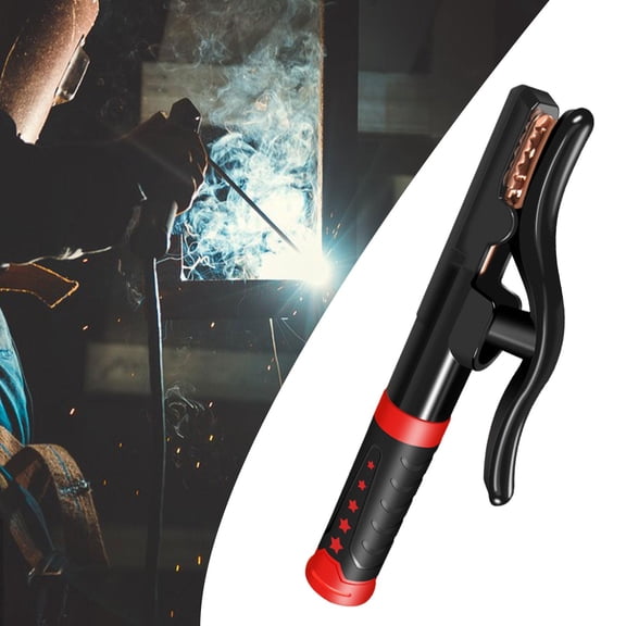 BAOSITY 1000Amp Welding Holder Nonslip Handle Heavy Duty Electric Welding Pliers Copper Plier Ground Clamp for Ship Minings Red