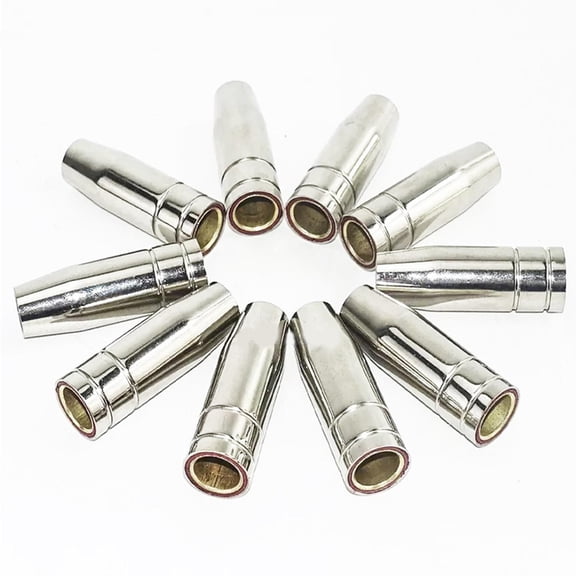 BAOSITY 10Pcs 15AK Welding Torch Nozzle Brass Professional Sturdy Replacement Protection Nozzle Repair Parts Welding Torch Gas Nozzle