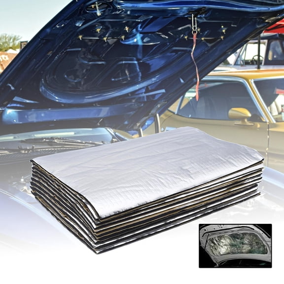 BAOSITY 10Pcs Generic Car Sound Deadening Mat Material Heat Pad for Car Roof Floors Multifunctional Dustproof Noise Insulation 40x25cm