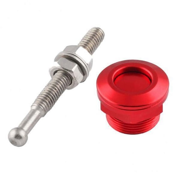 BAOSITY 10x22mm Push Button Quick Release Bonnet Hood Pins Lock Latch Universal Red