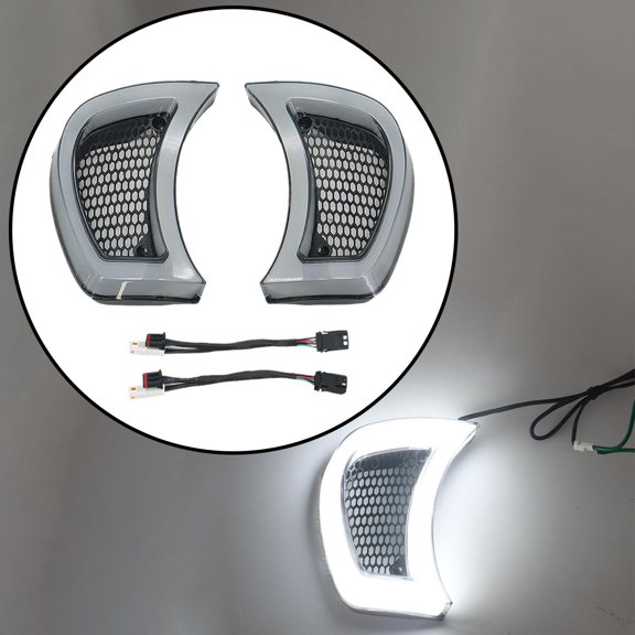 BAOSITY 1Pair Motorcycle Headlights Vent Accent Turn LED Indicator Side Lights Night Assembly, Riding Motorbike s