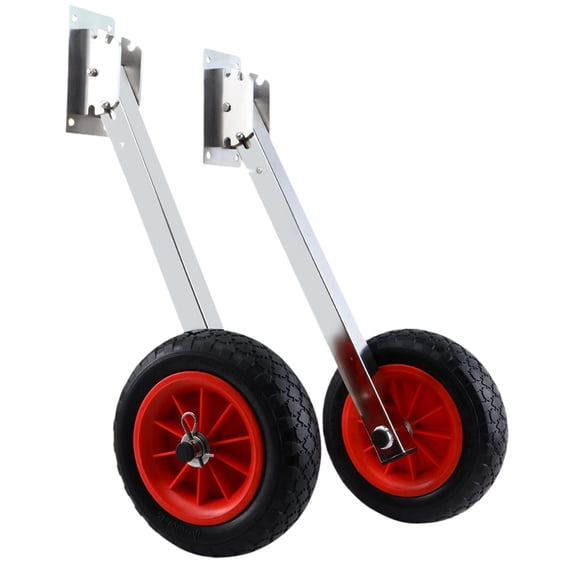 BAOSITY 2 Pieces Boat Transom Launching Wheels Boat Launching Wheels Anti Slip Rubber Tires Lightweight Inflatable Boat Launch Wheels Variable Angle