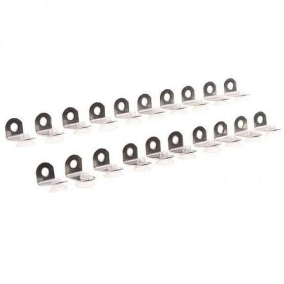 BAOSITY 2x20 Pieces Small Tone Metal 90 Degrees Angle Bracket for Suction Cup
