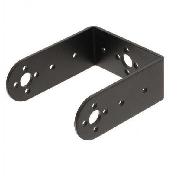 BAOSITY 2xStainless Steel Bracket Standard Steering Gear Bracket Long U Bracket Black