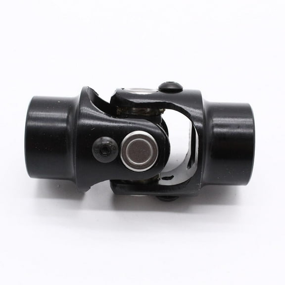 BAOSITY 3/4" Round x 3/4" Round Steering U Joint Black Replacement High Sturdy Metal Single Universal Joint