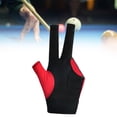 thumbnail image 1 of BAOSITY 3 Fingers Billiard Glove Elastic Glove Left Hand Lightweight Snooker Cue Glove Pool Cue Glove for Women Men Practice Training Red, 1 of 8