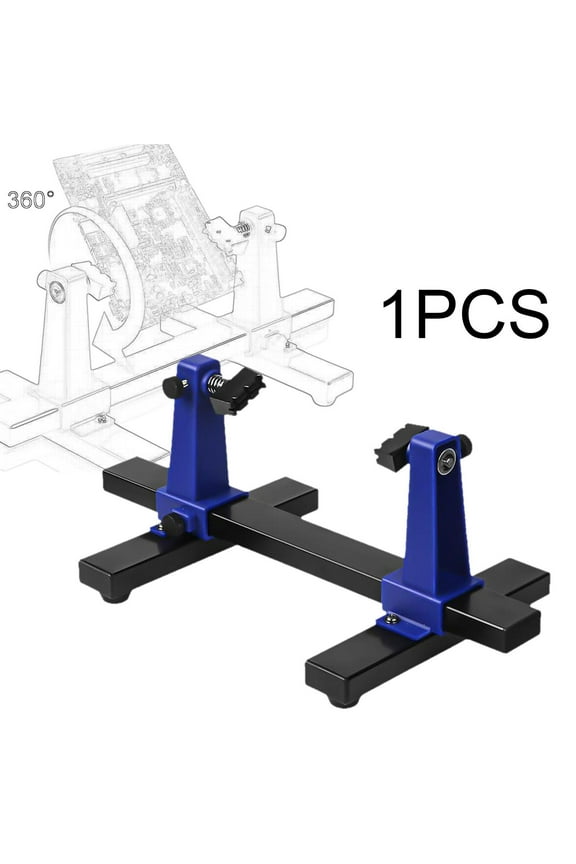 360 degree Rotation Printed Circuit Board Holder Repair Frame 48x17x12.5cm with 4 Rubber Feet 0-400mm Clamping Range Holding Device
