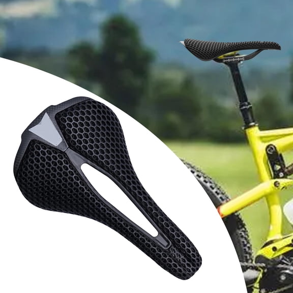 BAOSITY 3D Printed Bike Saddle Carbon Fiber Riding Accessories Easy Installation Seat Practical for Road Mountain Bike s