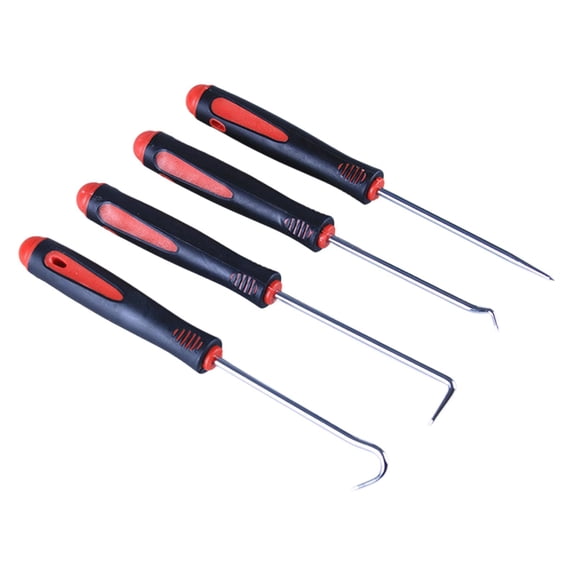 BAOSITY 4 Piece Generic Car Oil Seal Pick and Hook Set Remover Tool Comfortable Grip Sturdy for Motorcycle Gasket Puller Multipurpose 167mm