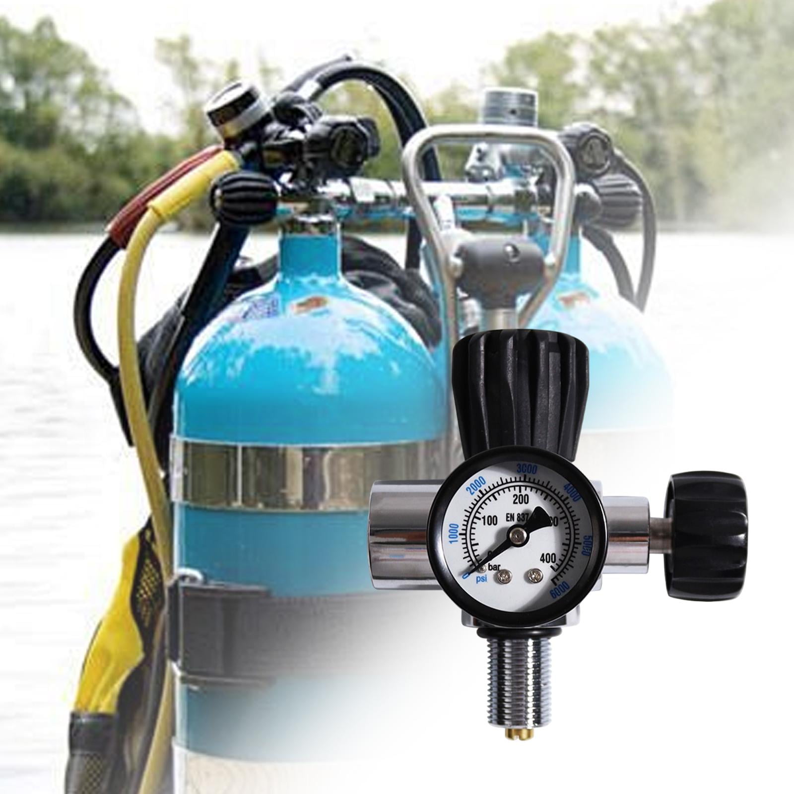 BAOSITY 400Bar/6000PSI Diving Tank Scuba Pressure Meter Regulator