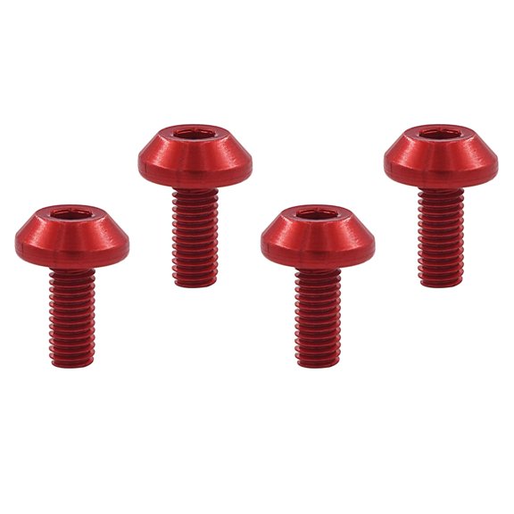 BAOSITY 4Pcs Bike Water Bottle Cage Bolt, Bike Accessories Rack Screw Bracket Mountain Cycling Bike Screw Kettle Holder Screw red