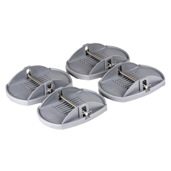 BAOSITY 4Pcs Jack Pad Adapter Jack Foot Support Stand Heavy Duty High Strength Anti Slip Groove for RV Jack Lifting Pad Jack Lift Pad Gray