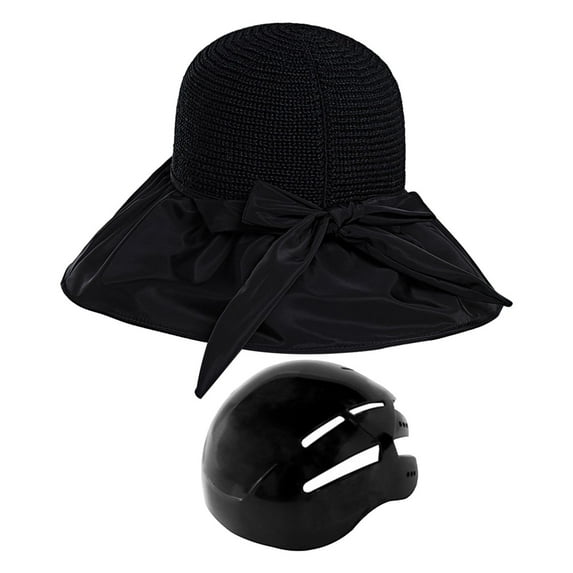 BAOSITY Adult Surf Bucket Hat Fishing Hat Fashionable Bike Hat Type for Biking Cycle Travel Women Black