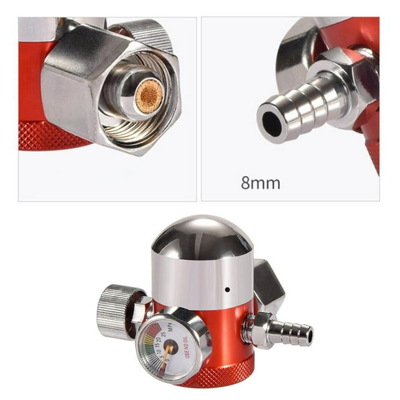 BAOSITY Argon Welding Pressure Regulator Adapter M16x1.5 Outlet Anti Drop meter 8mm Hose Connector for Gas Welding Cutting Sturdy