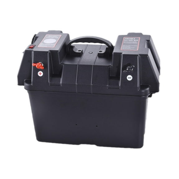 BAOSITY Battery Storage Box Container Heavy Duty Multifunctional Battery Carrier Organizer for Automotive RV Motorcycles ATV