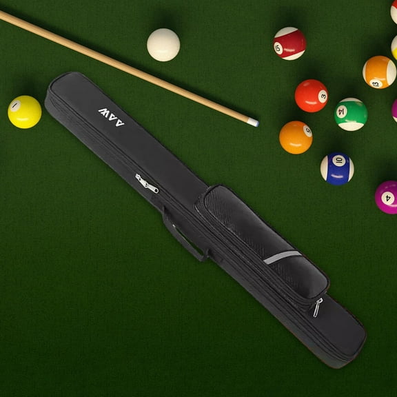 BAOSITY Billiard Pool Cue Stick Case Carry Bag Portable Zipper Storage Pouch for Travel 1/2 Snooker Billiard Stick Rod Sports Black