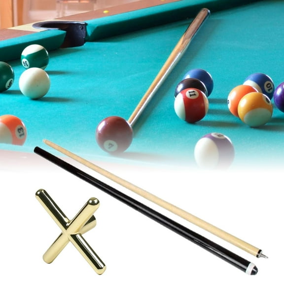 BAOSITY Billiards Pool Cue Bridge Stick Set Pool Cue and Bridge Head Wood Billiard Cue Support for Practice Competition Billiard Game