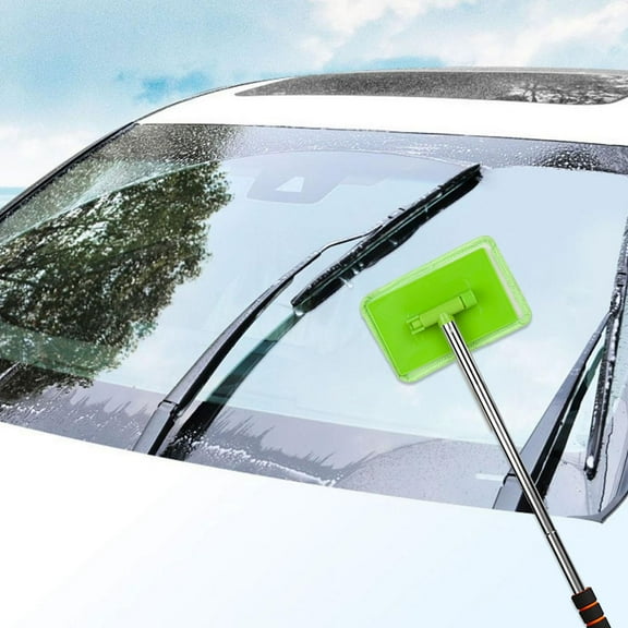 BAOSITY Car Window Cleaner Windshield Cleaning Tool Extendable Aluminum Alloy Pole Auto Interior Exterior Glass Wiper Car Washer Tool
