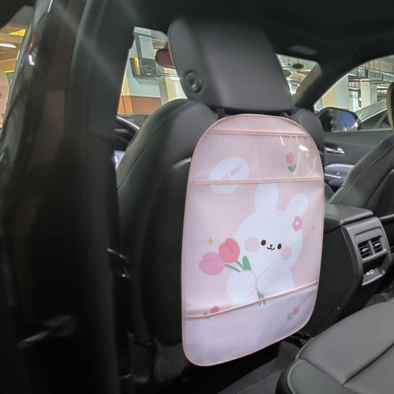 BAOSITY Cars Seat Back Anti Kick Pad Kick Mats Back Seat Protector Easily Install Practical Cute against Dust Mud Anti Kick Mat Cover B