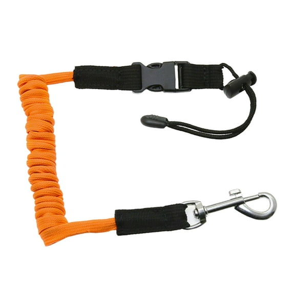 BAOSITY Coiled Lanyard Rope, Leash, Lightweight Tether Leash, Bungee Cord, Paddle Keeper, Stretchable Strap for Canoeing Orange