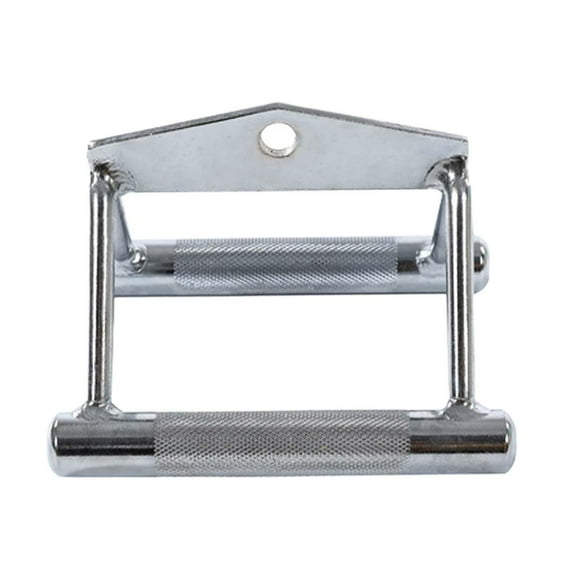 BAOSITY Double D Handle Rowing Training Handle Stainless Steel Heavy Duty Non Slip Pull Down Bar LAT Pulldown Attachment for Home Gym C