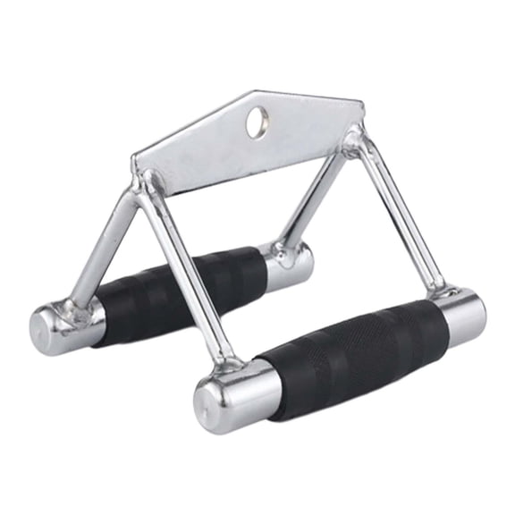 BAOSITY Double D Handle Rowing Training Handle Stainless Steel Heavy Duty Non Slip Pull Down Bar LAT Pulldown Attachment for Home Gym Style A