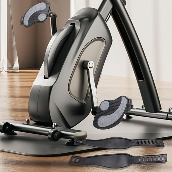BAOSITY Exercise Bike Pedal Multiuse with Adjustable Strap Durable Elliptical Machine Foot Pedal Training Pedal for Gym Indoor Sports A