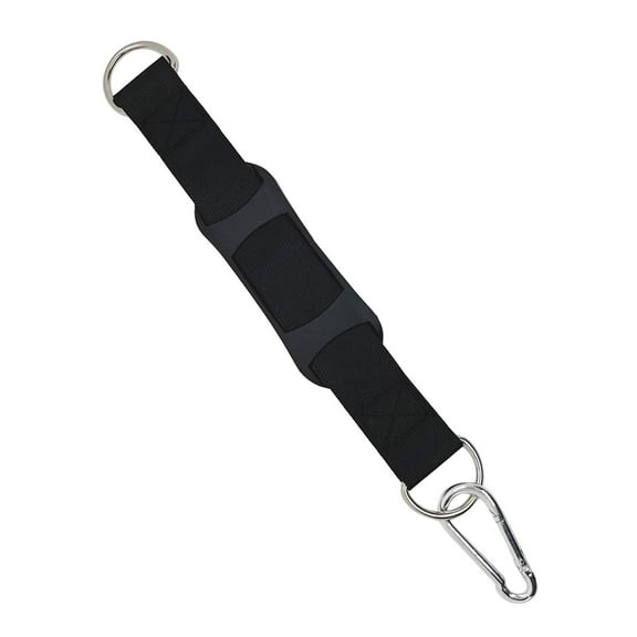 BAOSITY Exercise Strap Hanging Strap Bodybuilding with Snap Carabiner Strength Training Workout Adults Garden Reusable Max Load 100kg Black