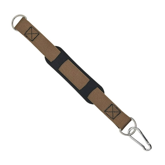 BAOSITY Exercise Strap Hanging Strap Bodybuilding with Snap Carabiner Strength Training Workout Adults Garden Reusable Max Load 100kg Khaki