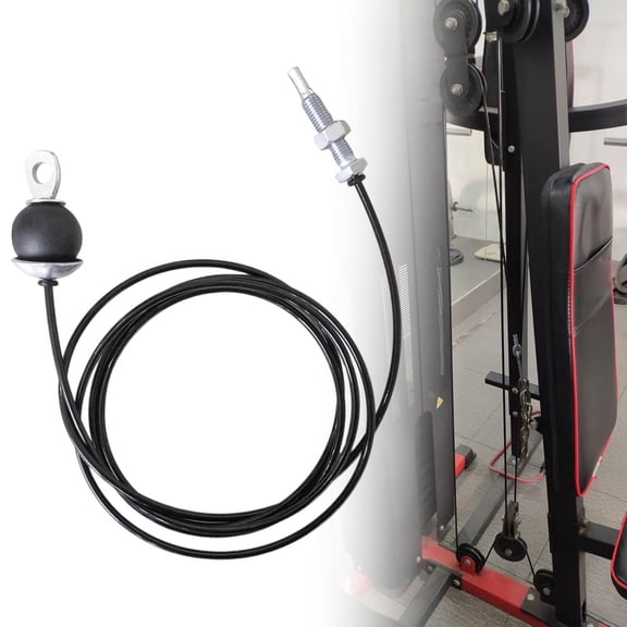 BAOSITY Fitness DIY Pulley Cable LAT Pulldown Cable Heavy Duty Strength Training Steel Wire Ropes for Indoor Weight Lifting Sport Gym 150cm