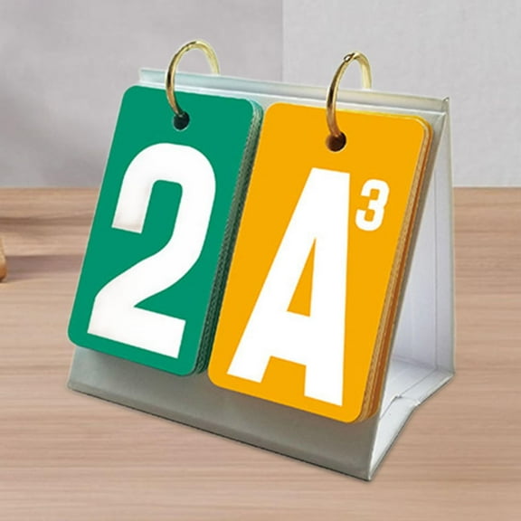 BAOSITY Flip Scoreboard Score Counter for Card Game Manual Score Flip Cards Flipping Card Game Desktop Score Keeper Score Green Yellow