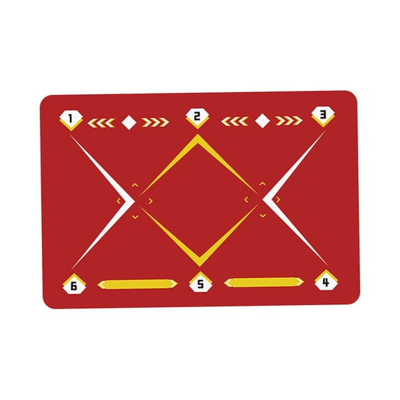 BAOSITY Football Footstep Training Mat Football Door Mat Football Doormat Corner Field Training Blanket Anti Skid Carpet Football Mat Red Yellow