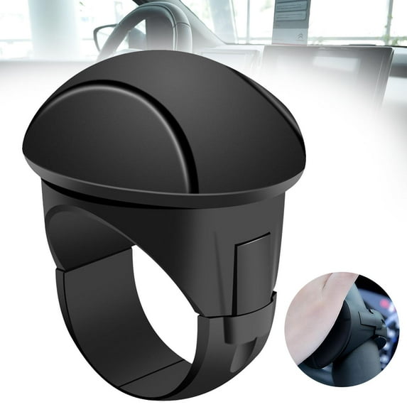BAOSITY Generic Steering Wheel Knob Anti Slip, Universal Vehicle Power Handle, Auxiliary Booster Handle for SUV Black